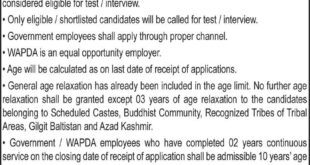 WAPDA Job Vacancies In Lahore